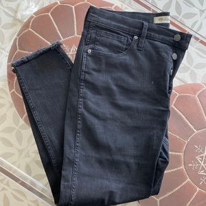 10” high rise skinny madewell jeans black